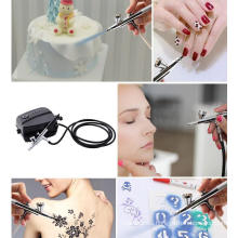 Beauty Nail Makeup Painted DIY Household Portable Fondant Decorating Airbrush Model Air Pump Set